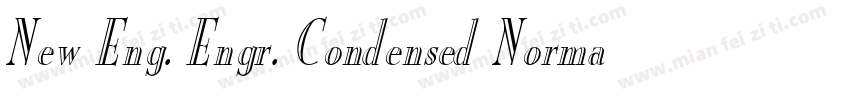 New Eng. Engr. Condensed Normal字体转换